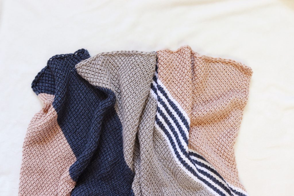 Bias Tunisian Baby Blanket - Crochet Baby Blankie FREE Pattern | TLYCBlog.com