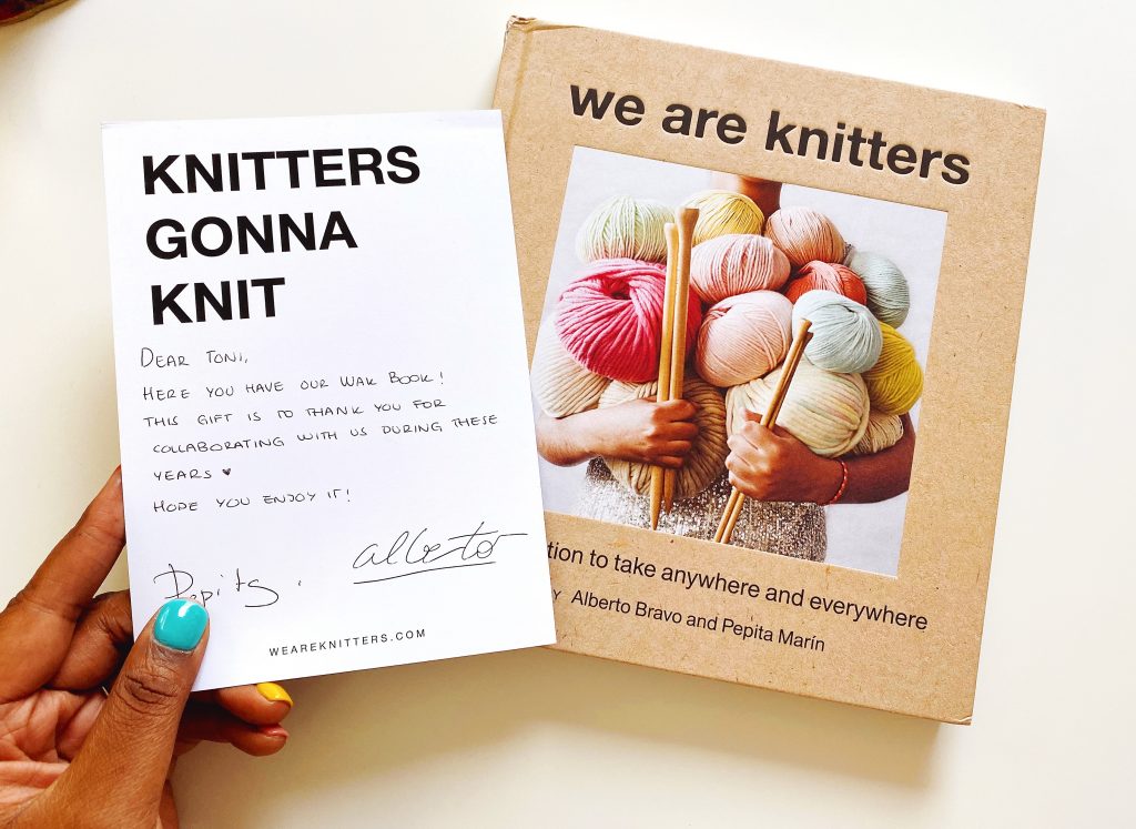 We Are Knitters Book Review | Alberto and Pepita of We Are Knitters guide beginning knitters through 15 fun patterns and pages of knitting inspiration and education. Unplug from the digital world and make something with your own two hands. Perfect for knitters of every skill level and interest. Includes patterns for hats, sweater, blankets, tank tops, and more. The We Are Knitters book is available for pre-order now and debuts November 5, 2019. | TLYCBlog.com
