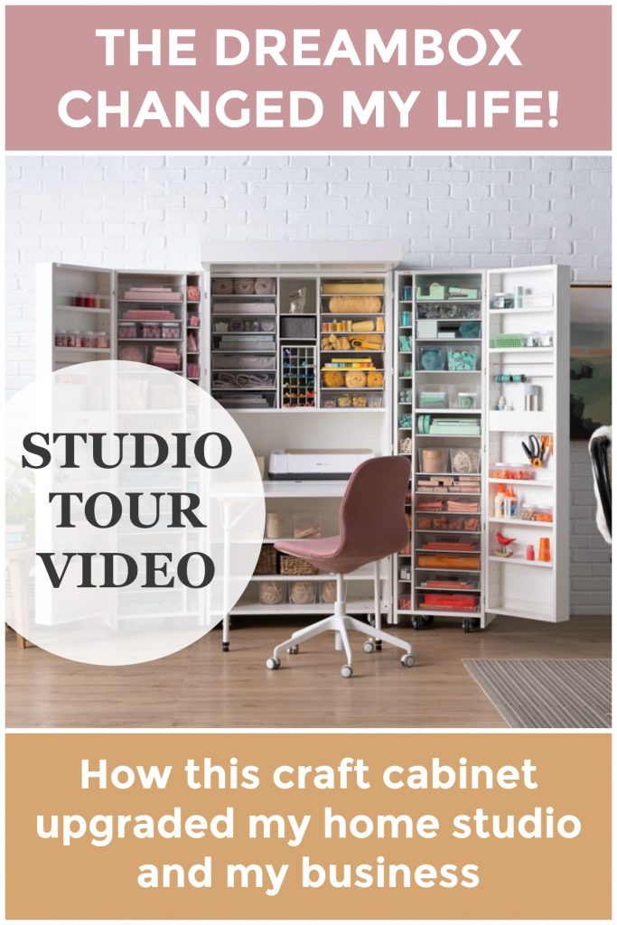 Craft Room Makeover with the DreamBox from The Original Scrapbox | How this craft organization cabinet changed the my home studio and the way I do business. DreamBox reveal, review, and tour. Scroll for $100 off your DreamBox. | TLYCBlog.com