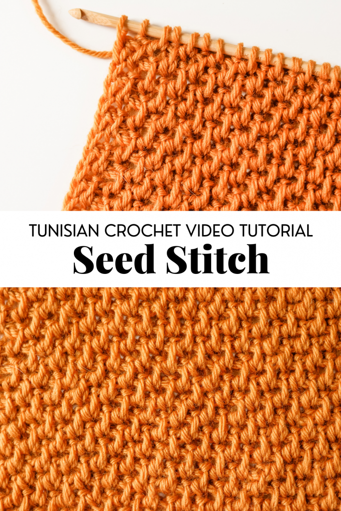 Learn to crochet the Tunisian Seed Stitch, unique and beautiful Tunisian crochet stitch with Tunisian knit and purl stitch beginner basic crochet stitch with video tutorial and written pattern instructions. | TLYCBlog.com