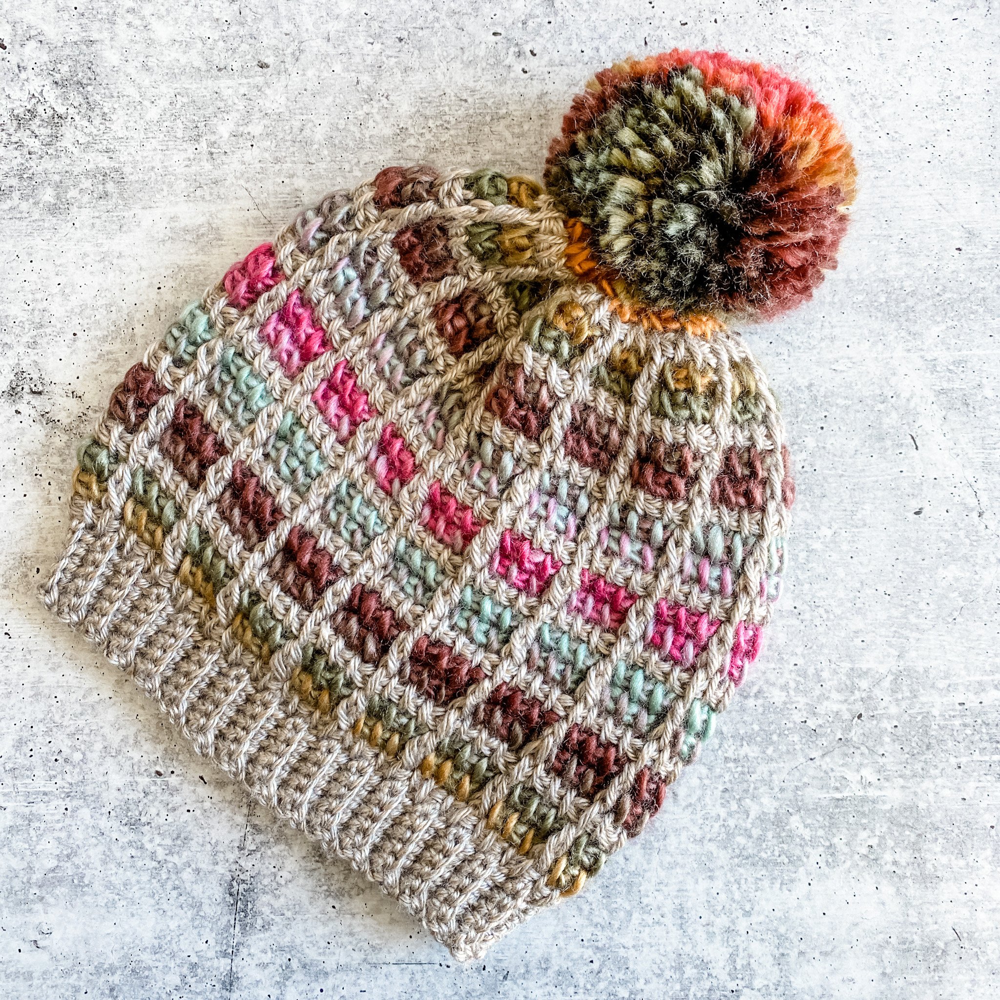 Mesa Hat - Free Beginner Tunisian Crochet Hat Pattern - TL Yarn Crafts