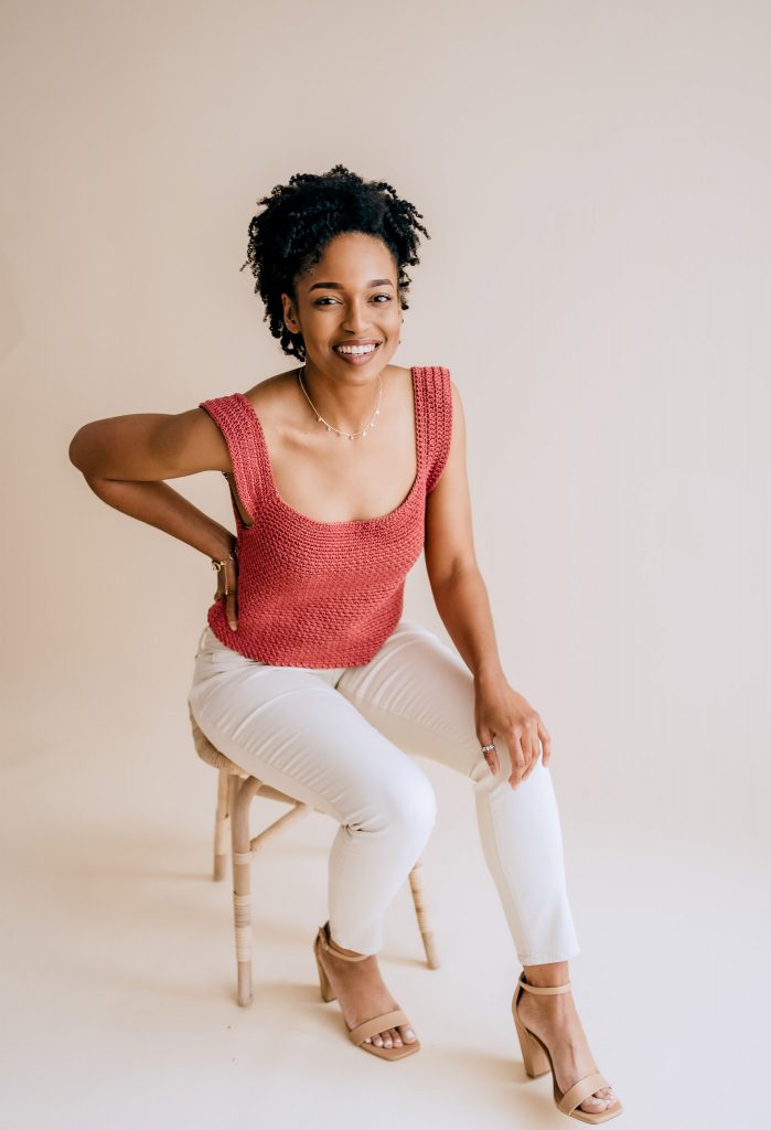 Roxie Tank | Free crochet crop top pattern made with mercerized cotton, Sizes Small-3XL. | TLYCBlog.com