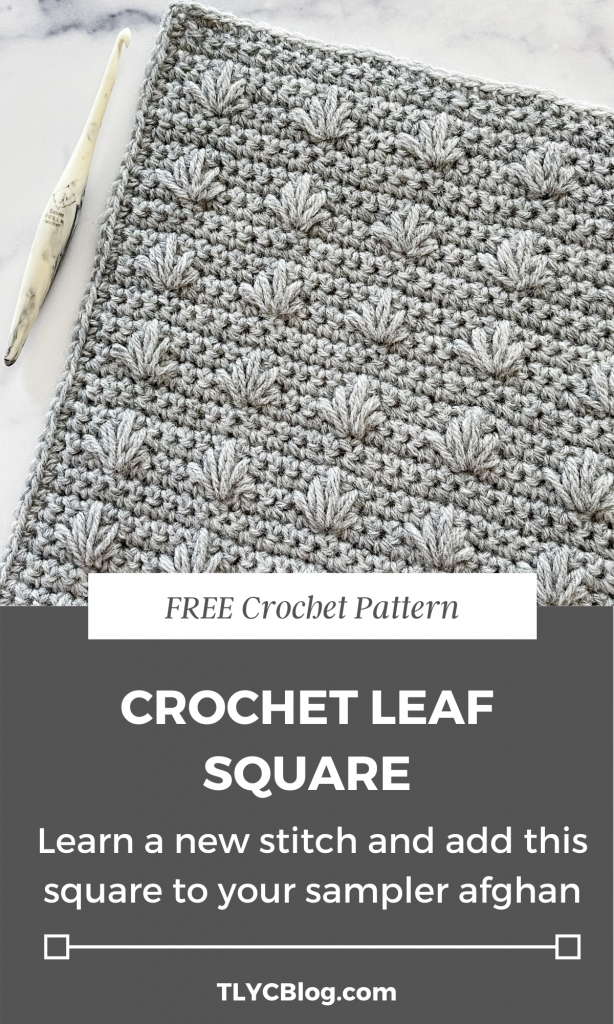 Crochet Traveling Seasons Afghan Square #8 - get that fall feeling with the Leaf Square, which is a play on the crochet spike stitch. | TLYCBlog.com