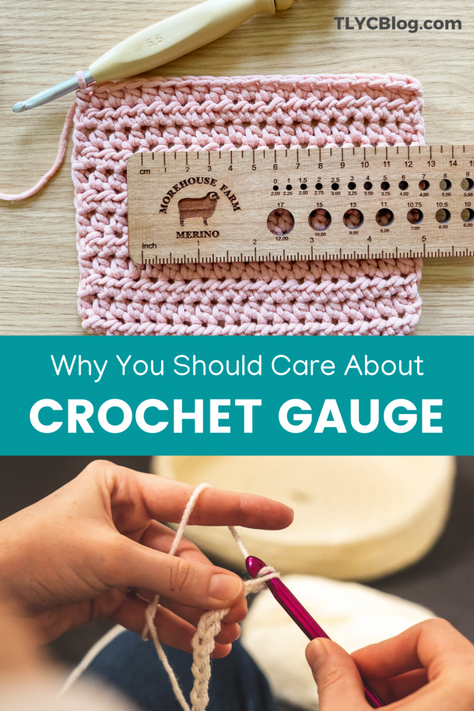 Understanding and adjusting crochet gauge in crochet patterns for beginners. | TLYCBlog.com
