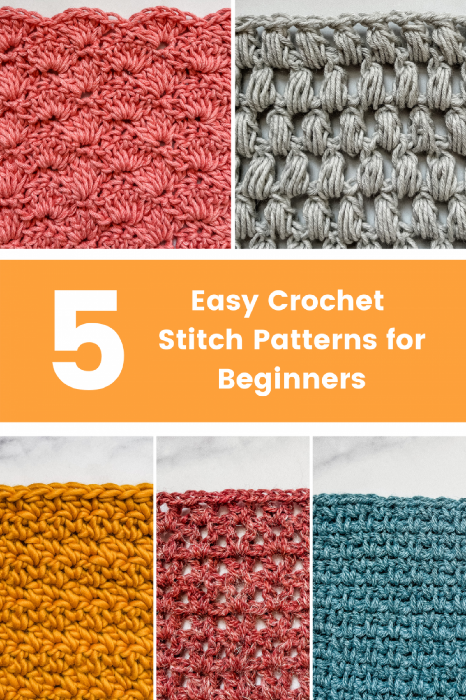 9 Easy Crochet Stitch Patterns for Beginners   TL Yarn Crafts