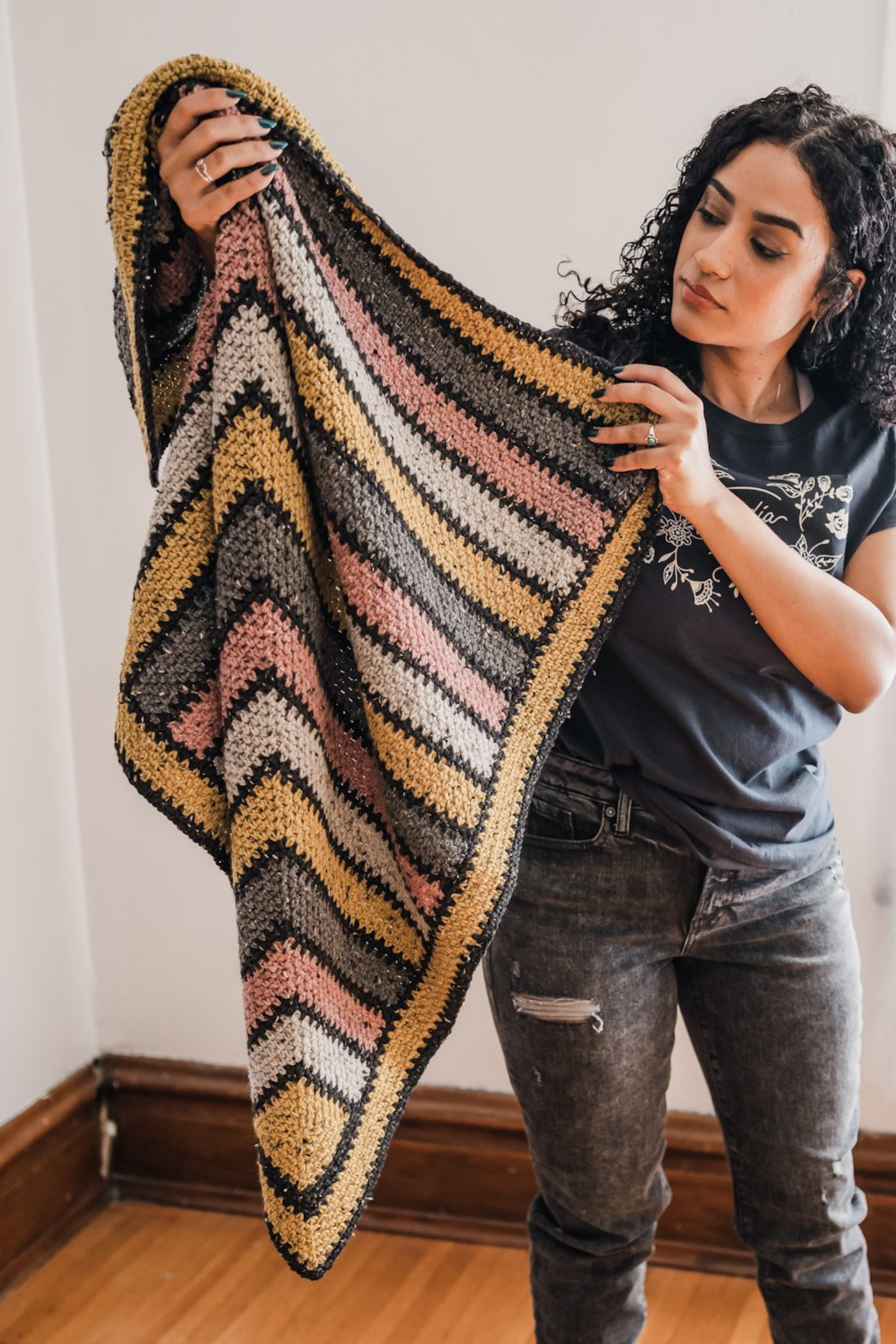 Theo Blanket, a free crochet linen stitch baby blanket pattern - TL Yarn  Crafts
