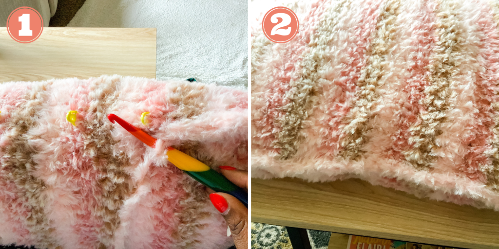 Peanut's Cat Couch - free crochet pattern, faux fur pet bed DIY