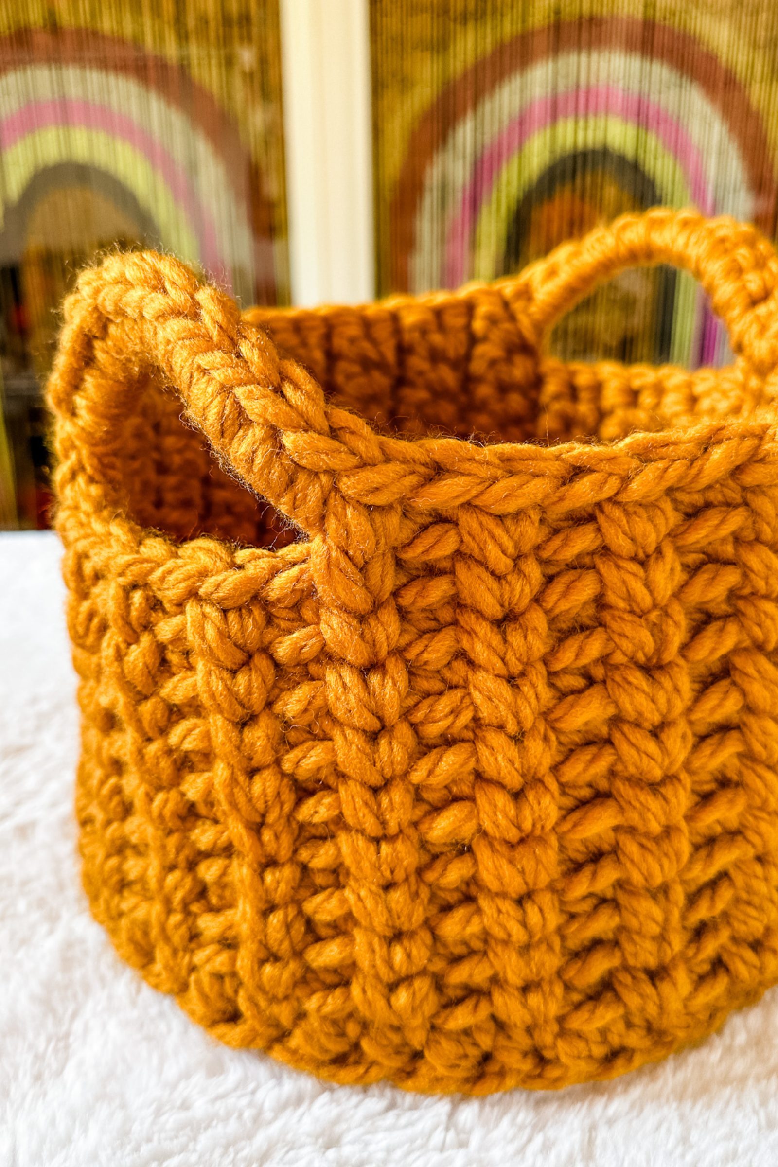 Beginner Chunky Round Crochet Basket Pattern - TL Yarn Crafts