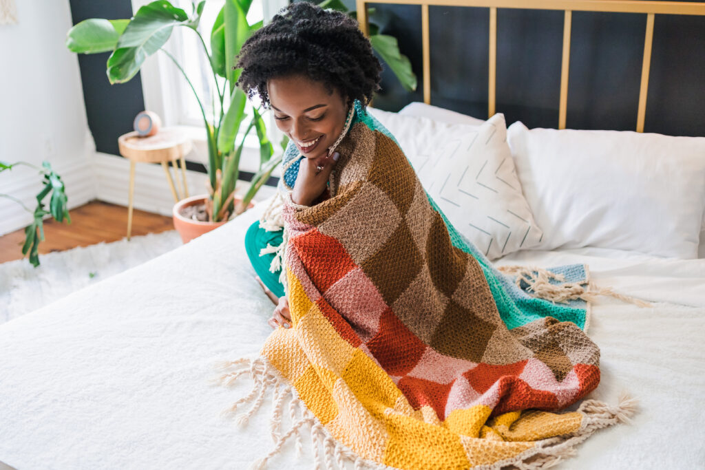Checked Out Blanket by TL Yarn Crafts