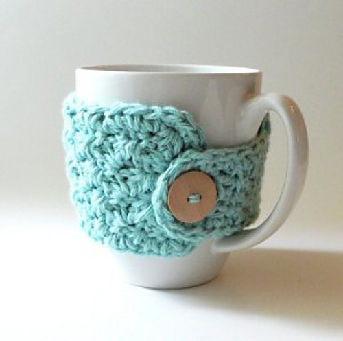 Cup cozy pattern by Lisa Charbonneau