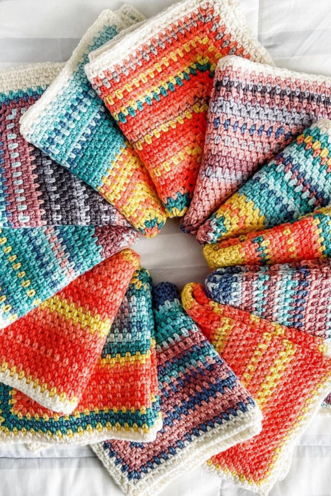 Linen Stitch Squares for Temperature Blanket