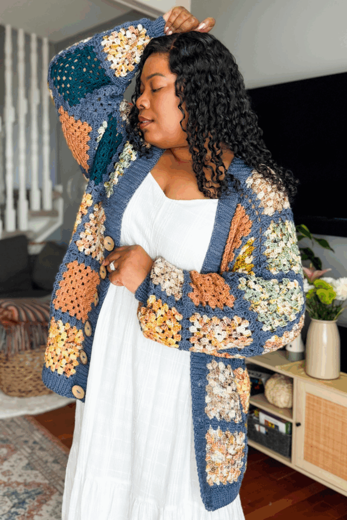 トップス ROTAR Auspicious Souvenir Cardigan XL How To Crochet a Colorful Granny Square Cardigan [Rose Cardigan