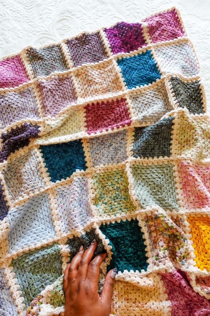 Granny Square Blanket with Minis by TL Yarn Crafts