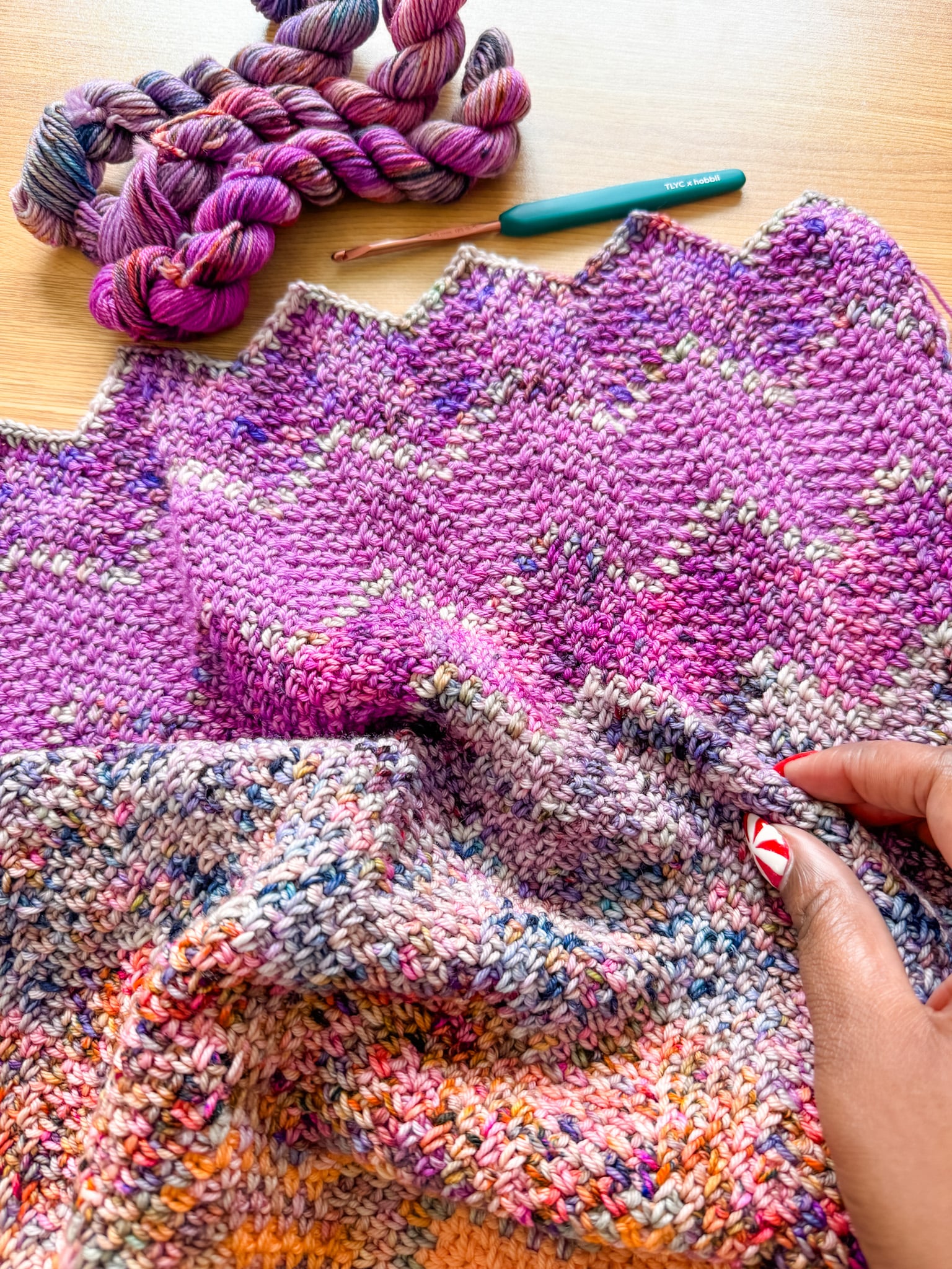 Astral Advent pattern in the making by TL Yarn Crafts