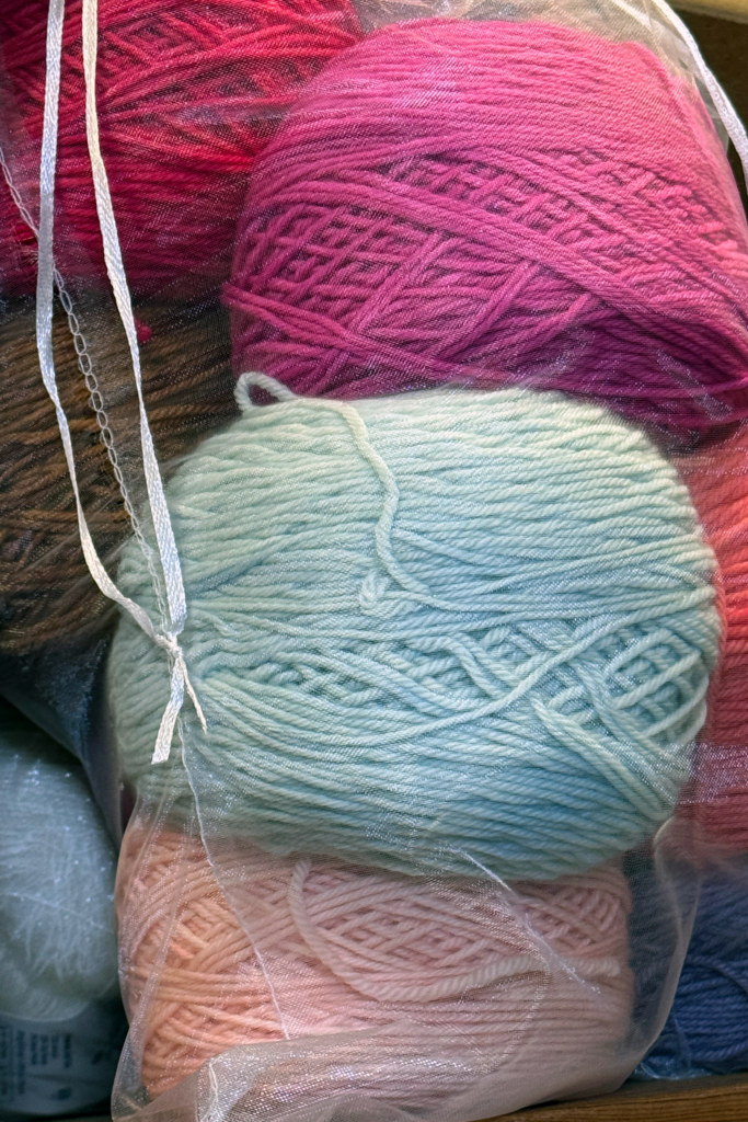 Yarn stored after being wound can lose it's stretch