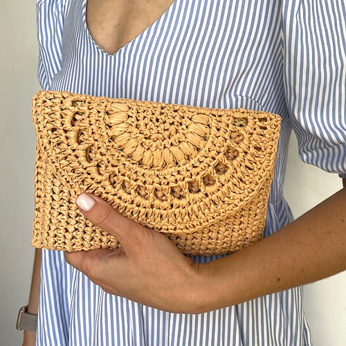 Summer Rafia Clutch by Anna Ushakova