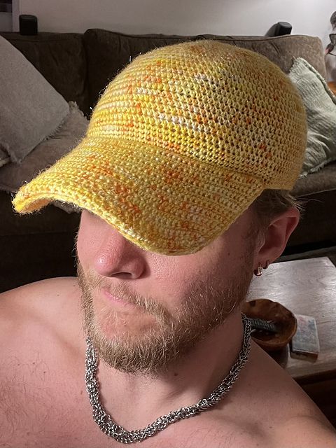 Fingering Weight Hard-Brimmed Hat